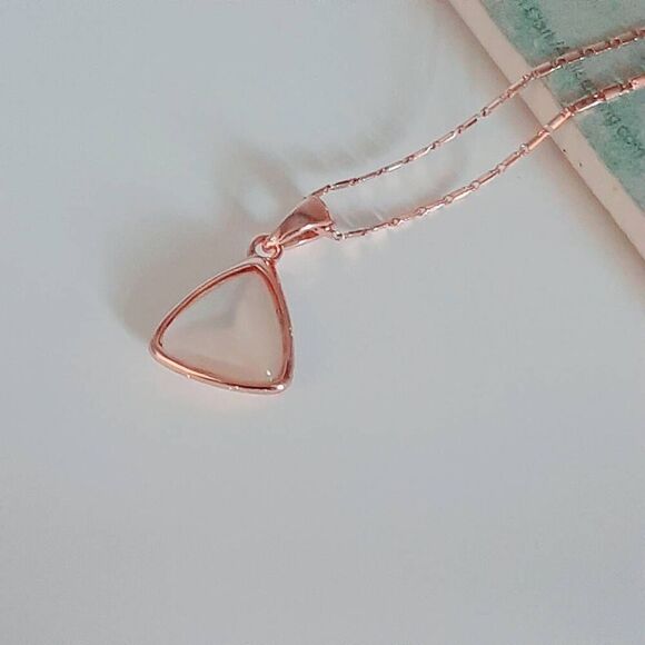 2/$40 Ladies Triangular Opal Necklace - Picture 4 of 11